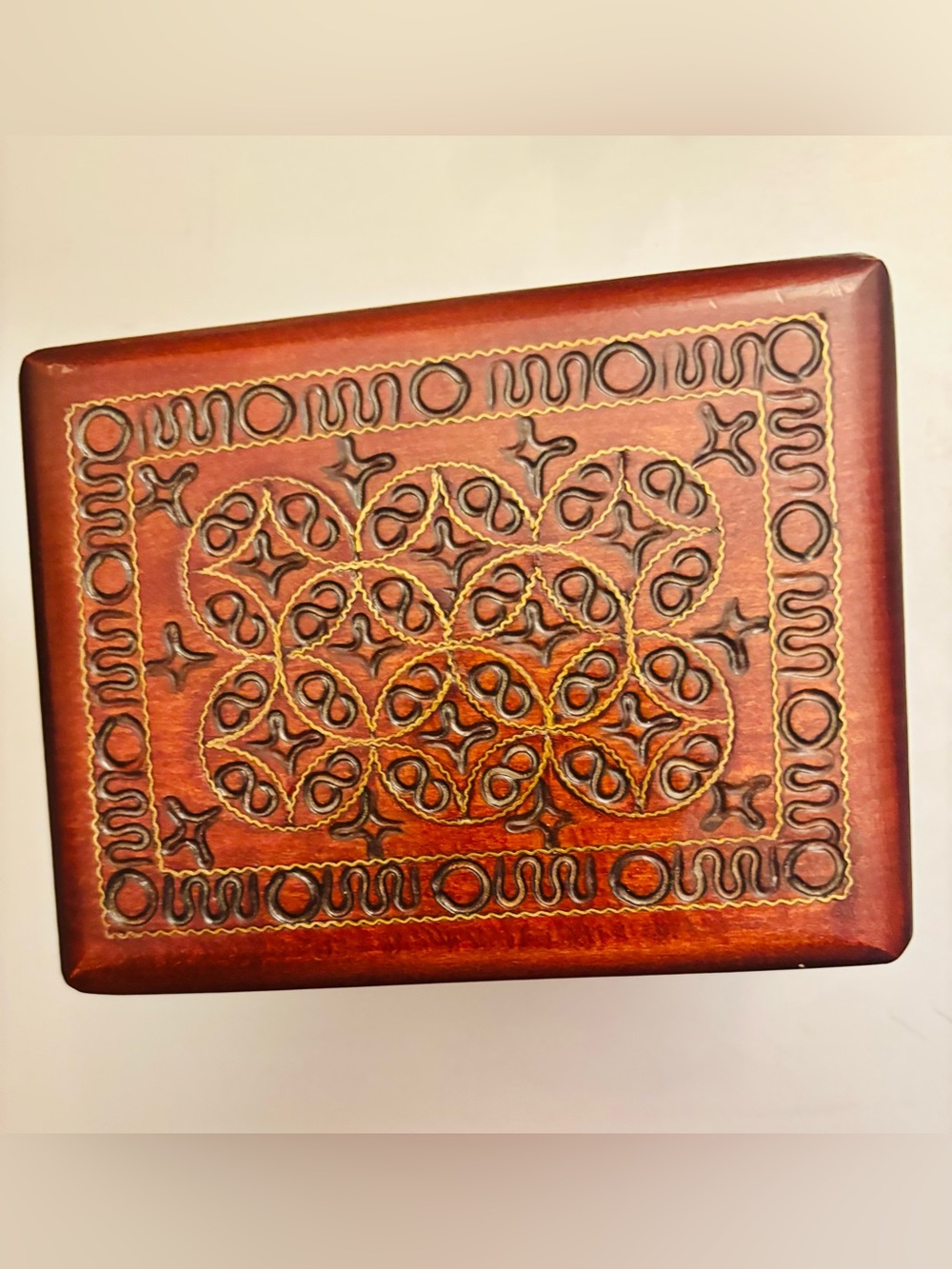 Polish Carved wooden trinket box